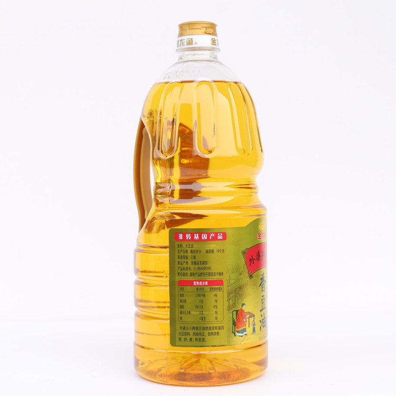 金龙鱼外婆乡小榨香豆油1.8L小瓶装非转基因大豆食用油煎炒烹炸